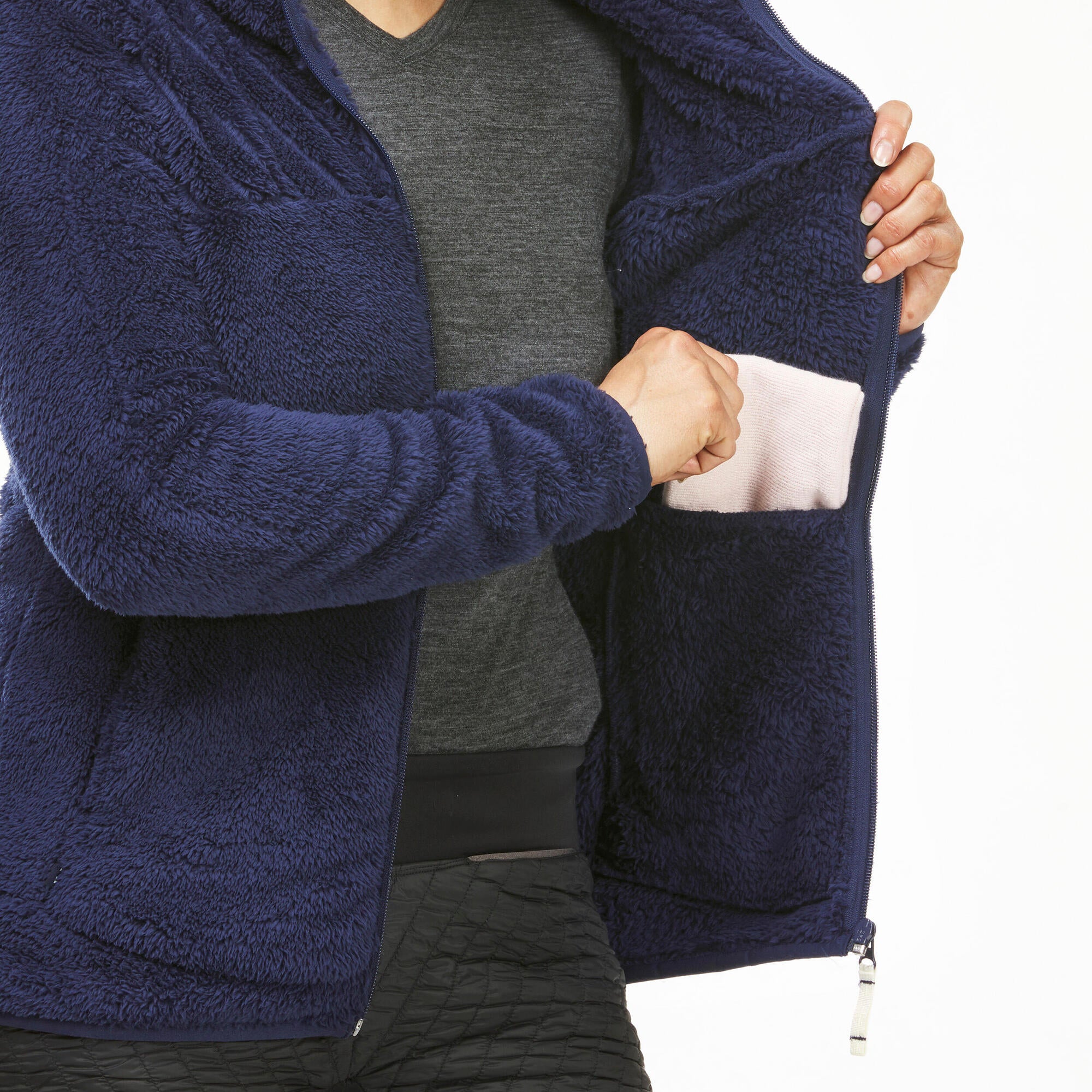 Quechua Women's NH100 U-Warm Hooded Fleece - Image 5