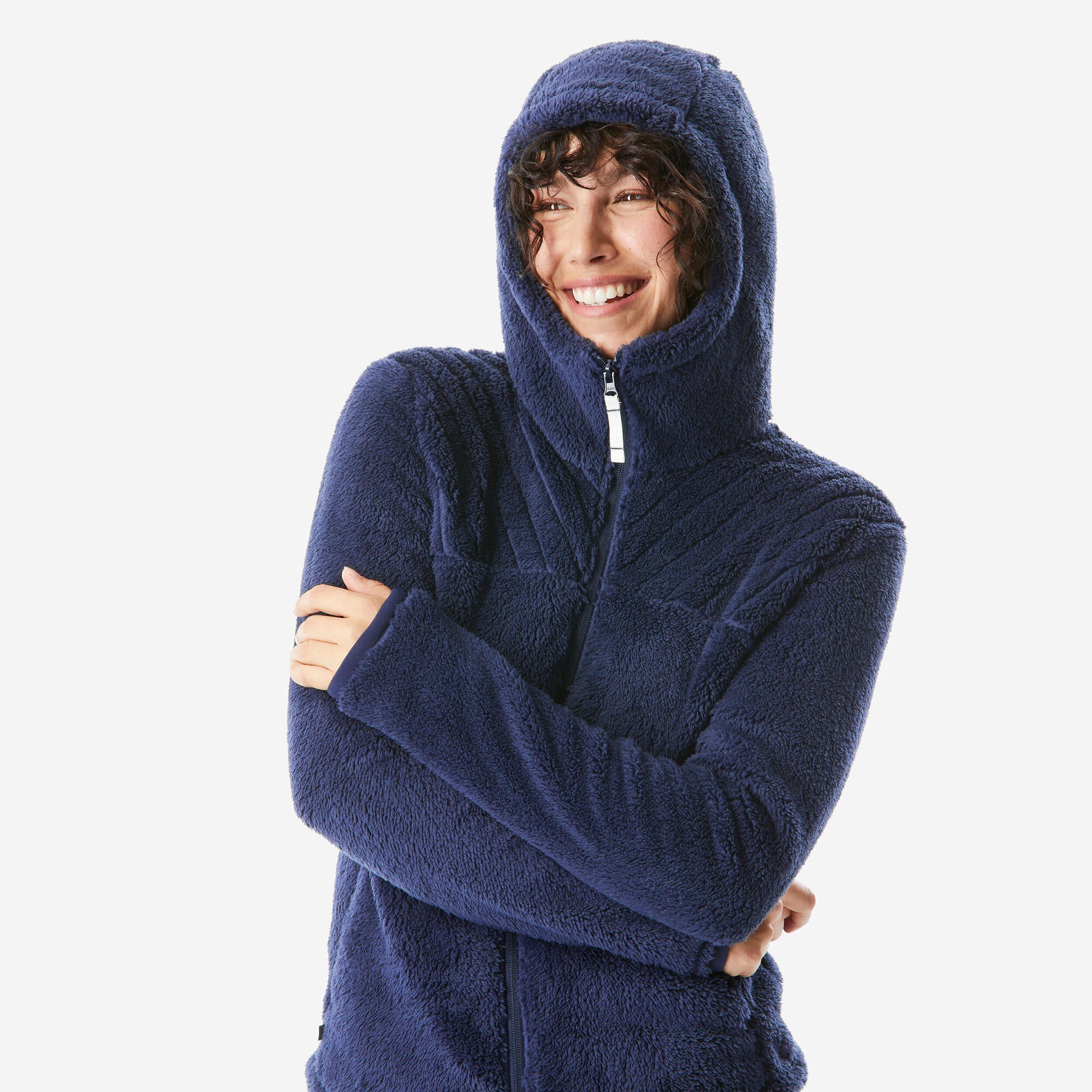 Quechua Women's NH100 U-Warm Hooded Fleece - Image 3