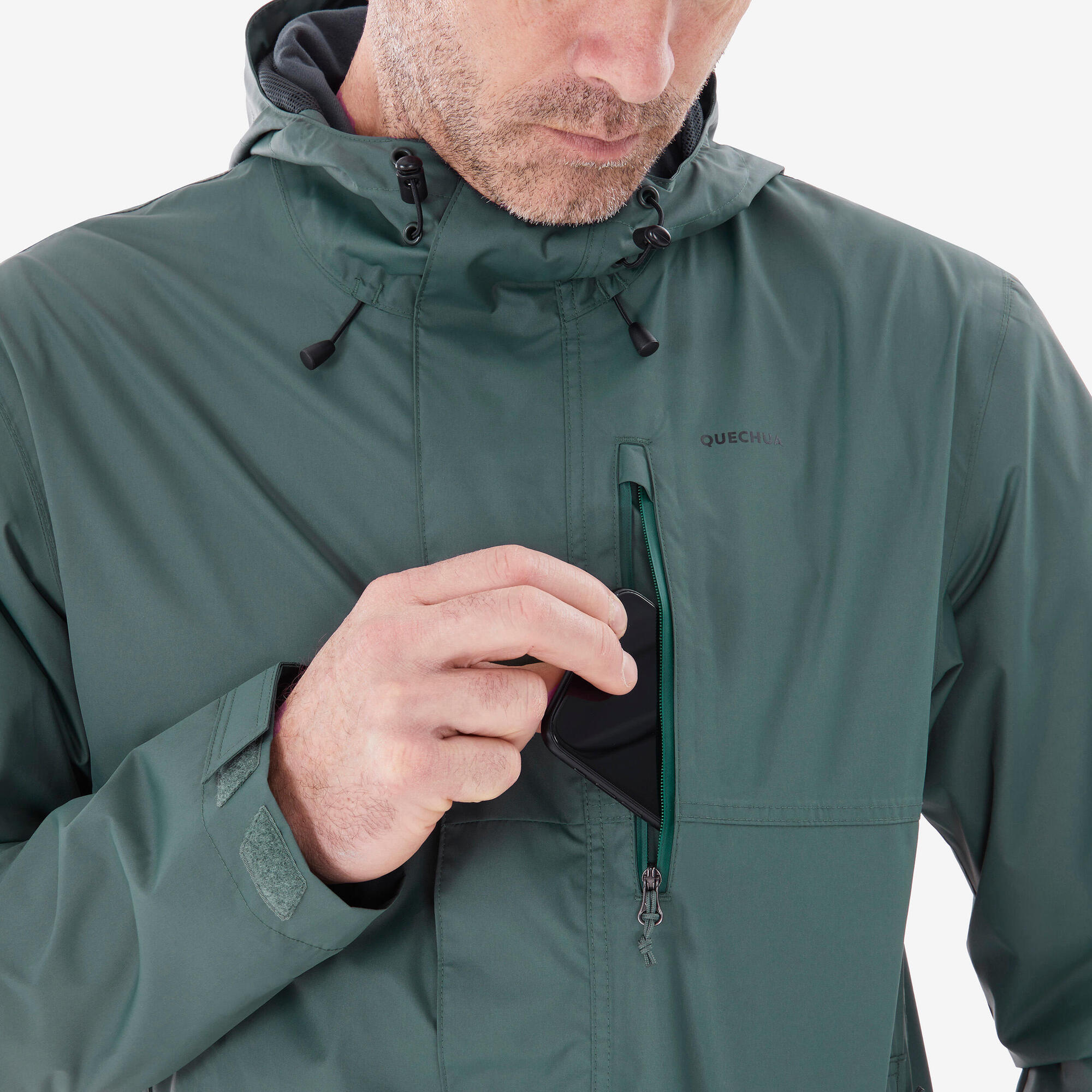 Quechua Men's NH500 Imper Waterproof Rain Jacket - Image 20