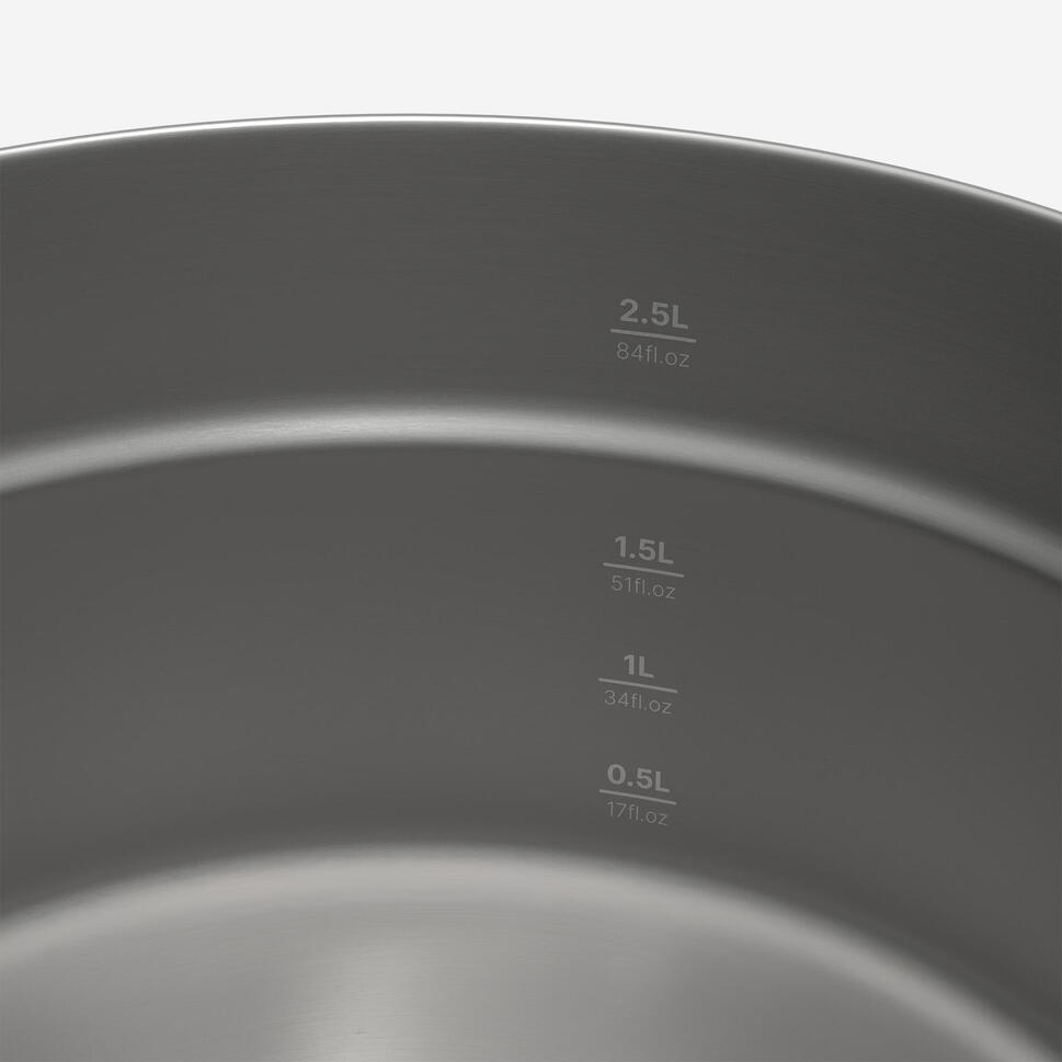 Quechua 500 Stainless Steel Nonstick Camping Cookset – 25-Piece for 4 People - Image 4