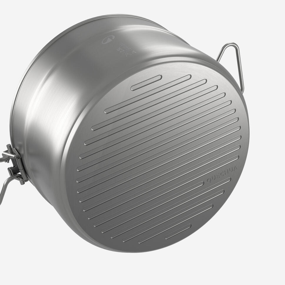 Quechua 500 Stainless Steel Nonstick Camping Cookset – 25-Piece for 4 People - Image 6