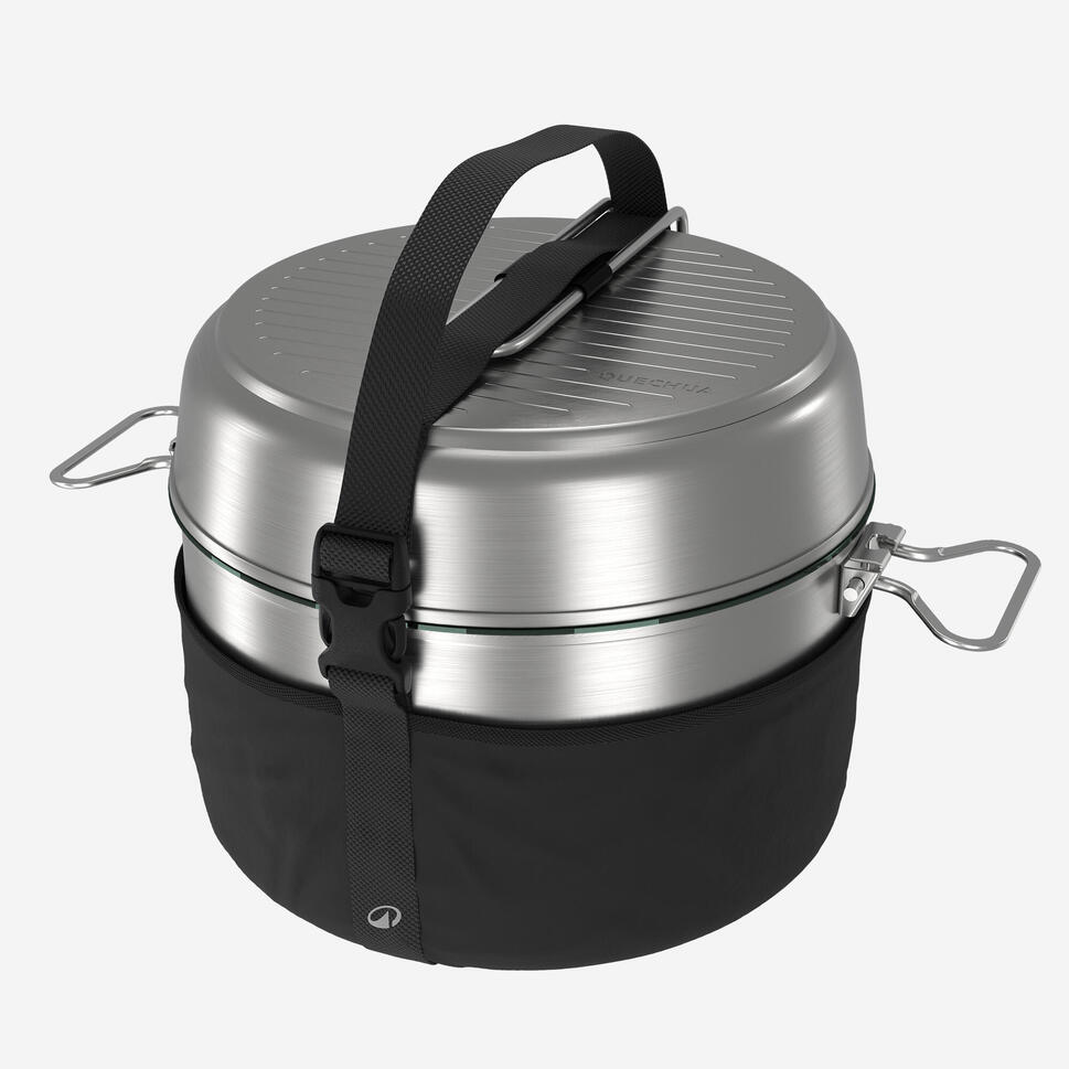 Quechua 500 Stainless Steel Nonstick Camping Cookset – 25-Piece for 4 People - Image 10